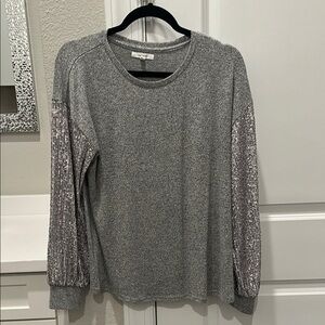 Maurices Gray Puff Sleeve evening shirt